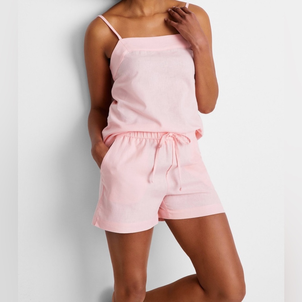 State of Day Women's 2-Pc. Sleeveless Linen Pajamas Set